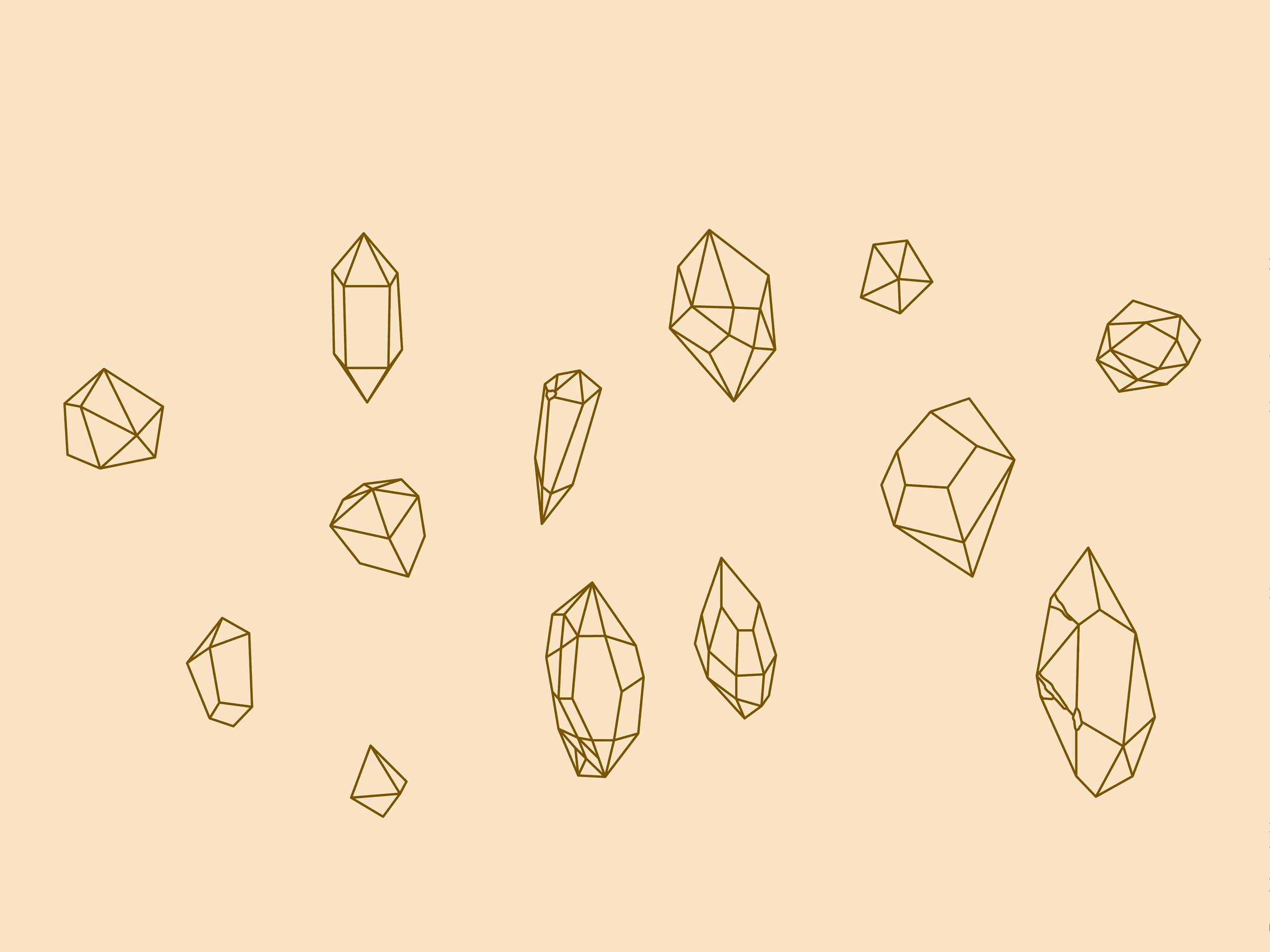 Casa De Crystal Iconography and Line Art